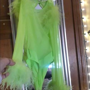 Dolls kill green body suit